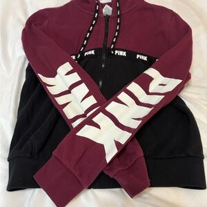 Victoria's Secret Pink and Black Hoodie
